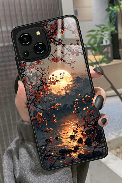 Reeder S23 Pro Max Uyumlu Van Gogh Kırmızı Ağaç Tablo Tasarımlı Glossy Premiu...