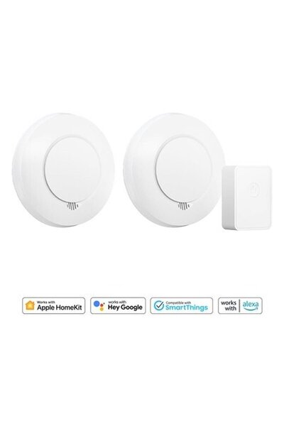 MEROSS Wi-Fi Uzaktan Kontrollü 2'li Akıllı duman Sensör Kiti