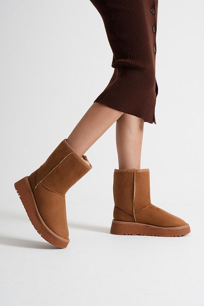 Zerenyus Anisa Premium Women's Tan Winter Fur Long Boots