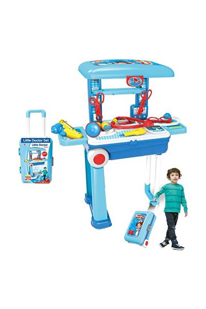 Fiddlys مجموعة لعب الطبيب الصغير ٢ في ١ في حقيبة سفر