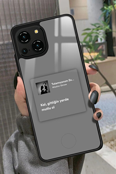 Reeder S23 Pro Max Uyumlu Müslüm Gürses Şarkı Sözü Tasarımlı Glossy Premium K...