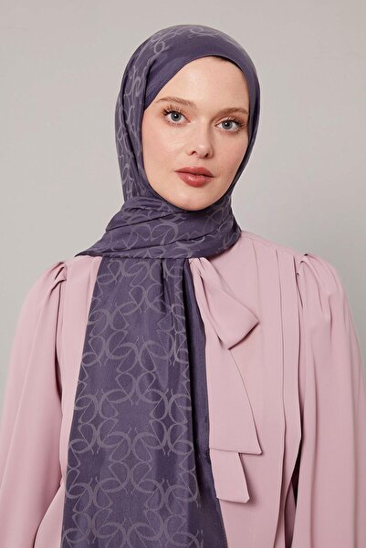 Levidor Denim Blue Geometric Pattern Grazia Shawl