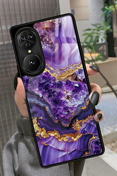 Reeder S19 Max Pro S EDGE Uyumlu Mor Mermer Tasarımlı Glossy Premium Kılıf