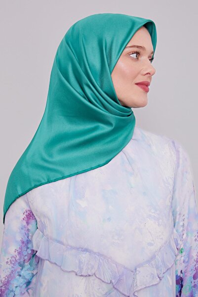 Levidor K.Yeşil Düz Renk Trend Twill Eşarp