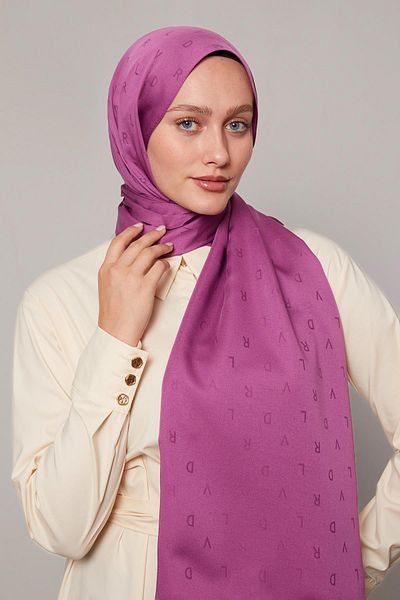 Levidor Lilac Mini Lvd Printed Jacquard Shawl