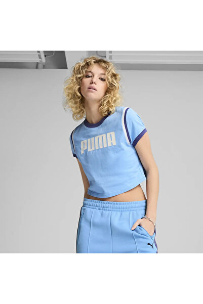 Puma FUTURE.PUMA.ARCHIVE Baby Tee Mavi Kadın Crop