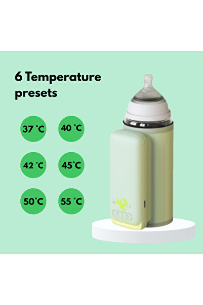 turtees Baby Bottle Warmer, 6 Temperature Settings, Adjustable Velcro, Compatible with 95% Bottles