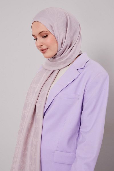 Levidor Violet Tuğra Pattern Grazia Shawl