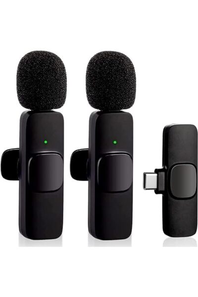 Shopi NEW Wireless Mic Compatible For Type-C Phones Seamless Plug-and-Play with 2 Microphones for USB-C An