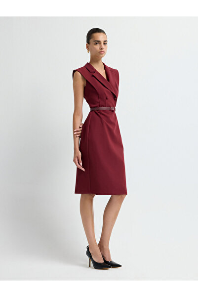 adL Kruvaze Kolsuz Elbise