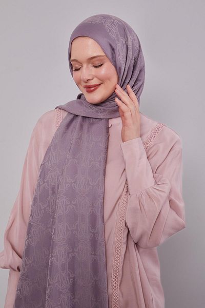 Levidor Lilac Tuğra Pattern Grazia Shawl