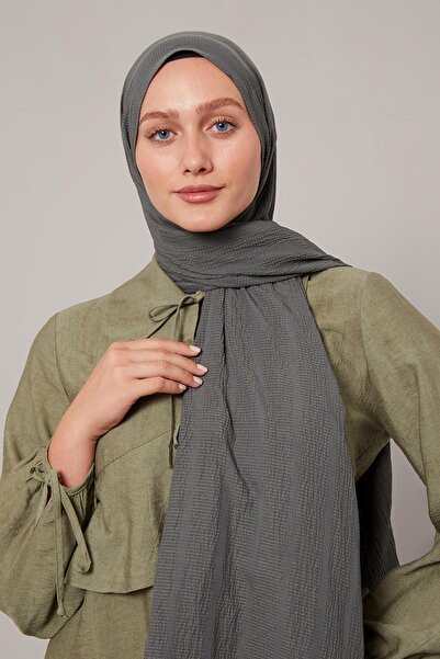 Levidor Petrol Green Self-Textured Natural Line Shawl