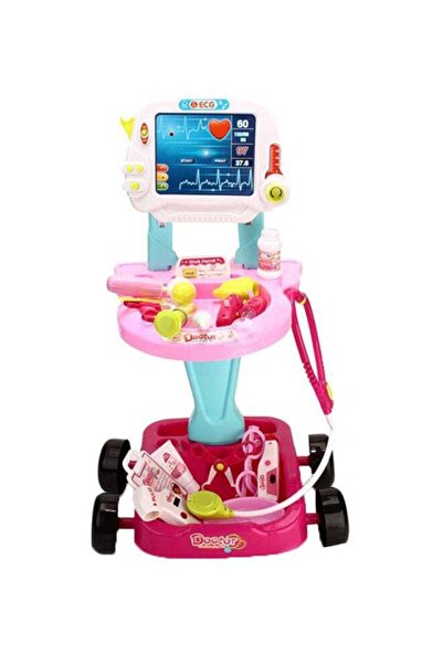 CYTHERIA مجموعة لعب تظاهرية للأطباء من 17 قطعة مع عربة شاشة تخطيط القلب 41 × ...