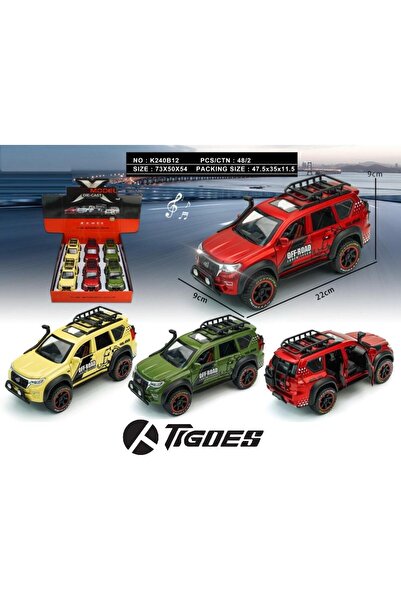 Online Büyük Boy 22 Cm Sesli Işıklı Çek Bırak Off Road Jeep Kapıları Bagajı Kaputu Açılabilir Jip Araba