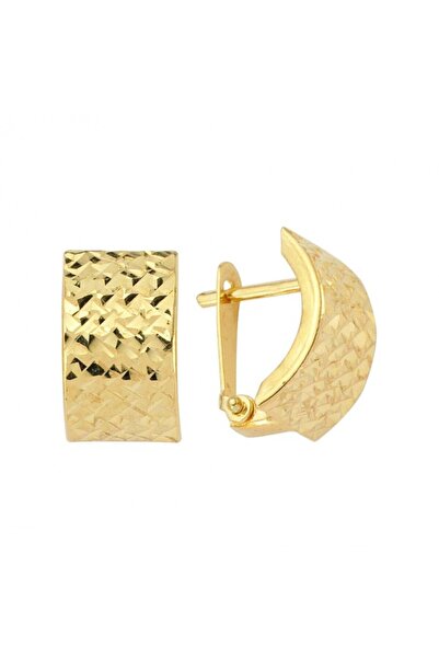 Koçak 14 Ayar Işıltılı Tasarım Altın Küpe