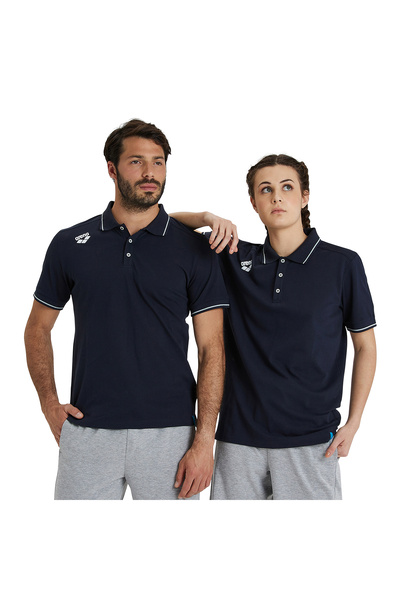 ARENA Team Solid Cotton Unisex Mavi Günlük Stil Polo T-Shirt 004901700