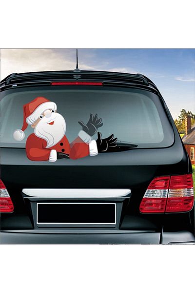 YULOONG Set of 2 Christmas windshield and rear window stickers YULOONG, polyvinyl chloride, multicolor
