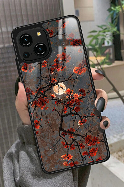 Reeder S23 Pro Max Uyumlu Van Gogh Kırmızı Ağaç Tablo Tasarımlı Glossy Premiu...