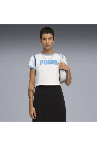 Puma FUTURE.PUMA.ARCHIVE Γυναικείο Λευκό Μπλουζάκι Baby Tee Crop