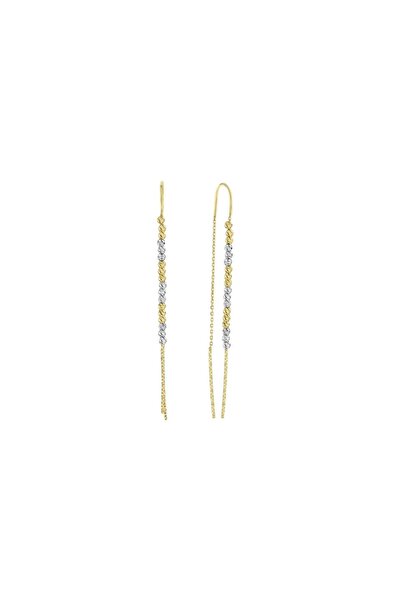 Koçak 14 Ayar Sallantılı Dorika Tasarım Altın Küpe