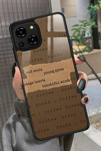 Reeder S23 Pro Max Uyumlu Kahverengi Poster Tasarımlı Glossy Premium Kılıf