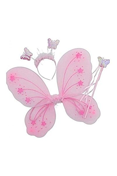 Fancydresswale مجموعة من 10 أجنحة خرافية على شكل فراشة للفتيات مع عصا وربطة ش...