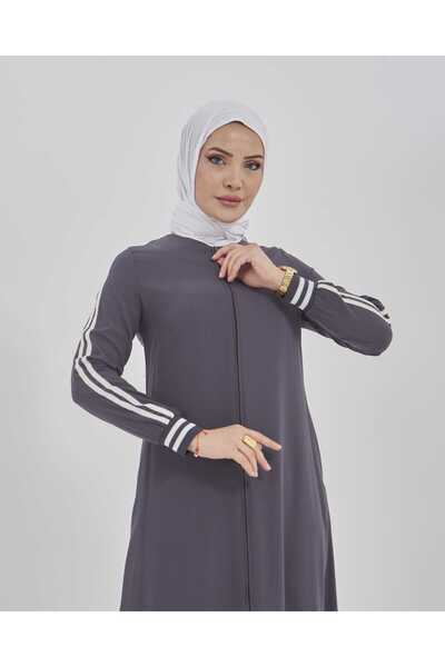 Ala Ferace Sports Piping Model Medina Silk Fabric Anthracite Ferace