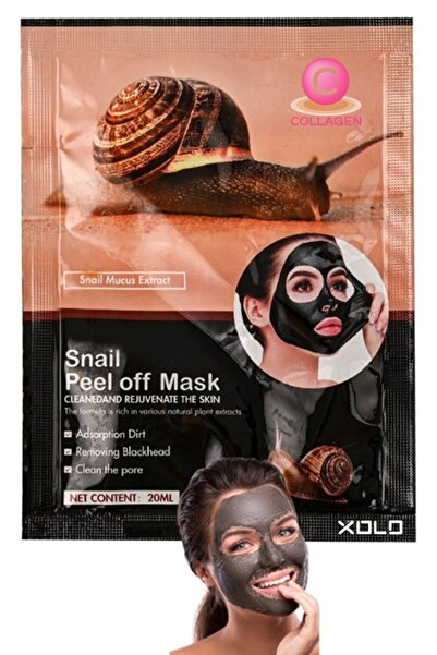 xolo Collagen Salyangoz Peeling Maskesi 3 Adet Siyah Çamur Peeling Maske
