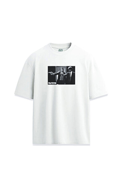 Darkia تي شيرت مريح للجنسين مطبوع بتصميم خاص لفيلم Pulp Fiction