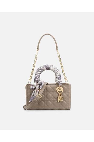 Arkaan Women's bag with embossed leather in gray