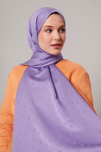 Levidor Lilac Mini Lvd Printed Jacquard Shawl