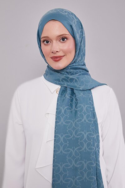 Levidor Turquoise Geometric Pattern Grazia Shawl