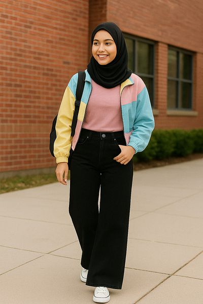 KOTOLOG Black Wide Leg Youth Unisex Pipe Leg Trousers School and Ambient Matte Quality