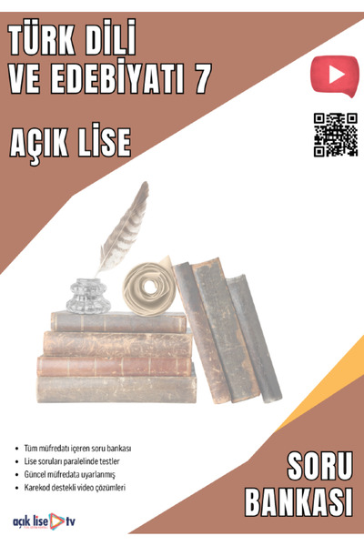 Açık Lise TV Açık Lise Türk Dili Ve Edebiyatı 7 - Soru Bankası - Güncel Müfredat