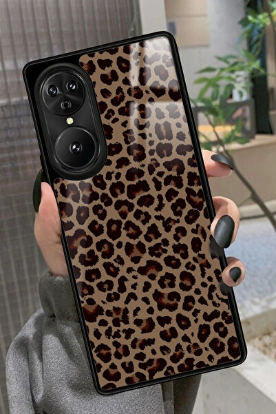 Reeder S19 Max Pro S EDGE Uyumlu Kahverengi Leopar Tasarımlı Glossy Premium K...