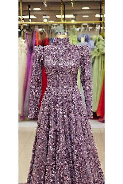 Yasmin Moda Boydan işlemeli şık abiye