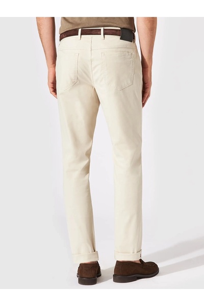 Hiltl 5 Pocket Beige Color Cotton Elastane Regular Fit Trousers