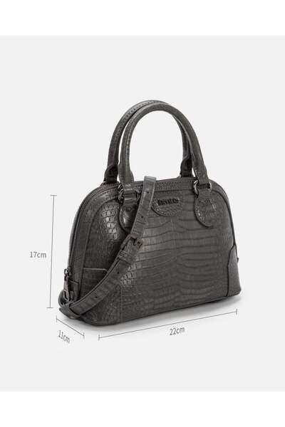 Arkaan Women's gray leather bag