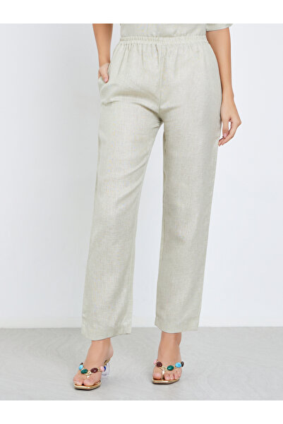 Styli Beige Textured Top Trousers Co-Ords