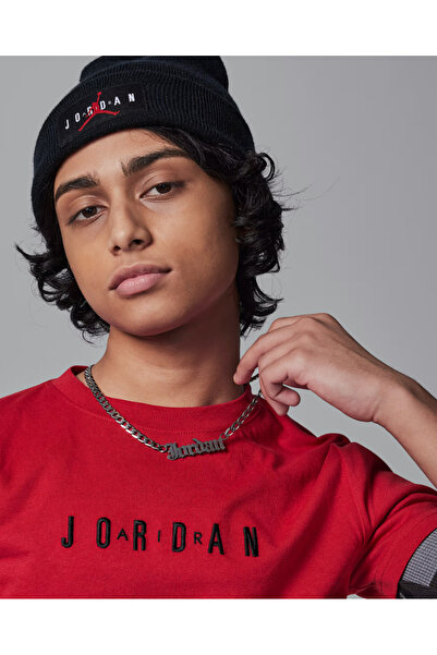 Nike Jordan Jdb Mj Wordmark Emb Crew Boy's T-Shirt 95D634 95D634-R78