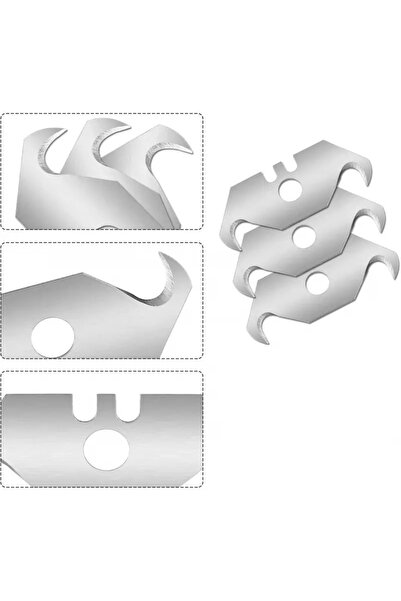 COMBAT Kancalı Trapez Maket Bıçağı Yedeği Halı Falçatası 10 Lu Yedek