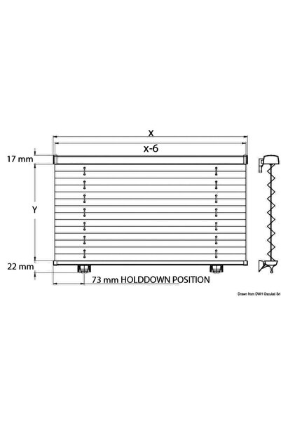 Oceanair Skysol Motion Pleated Blinds for Hatches and Portlights