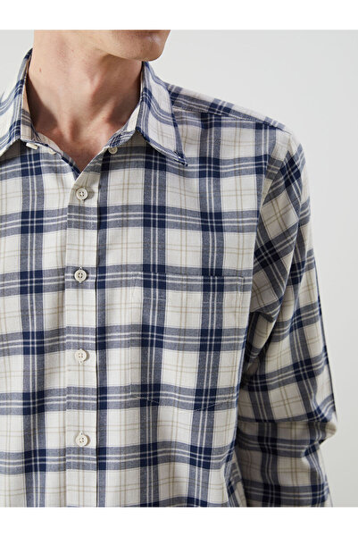 LC Waikiki Λαμπερές επιλογές από το Shining Store |   Ανδρικό καρό πουκάμισο με μακρύ μανίκι κανονικής εφαρμογής