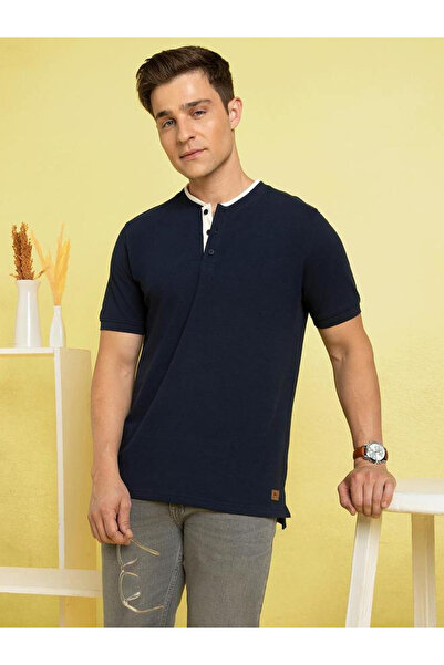 Dennis Lingo By Styli Cotton Regular Fit Henley Neck T-Shirts