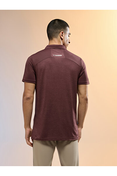 Technosport By Styli Men Brown Slim Fit Melange Polo