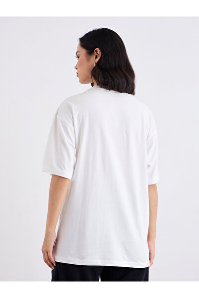Styli Embroidered Slogan Oversized T-Shirt