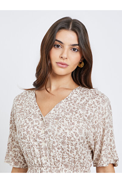 Maxim Creation By Styli All Over Print V Neck Maxi Dress