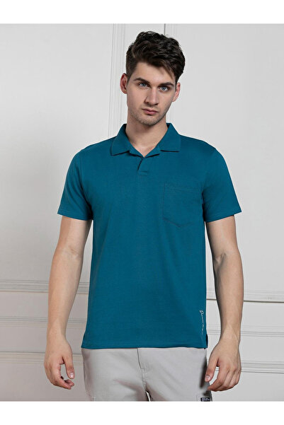 Dennis Lingo By Styli Solid Green Pure Cotton Polo T-Shirt