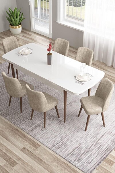 MEDA CONCEPT 80x130(KAPALI) 80x170(AÇIK) Yemek Odası Takımı Mutfak Masası Tak...