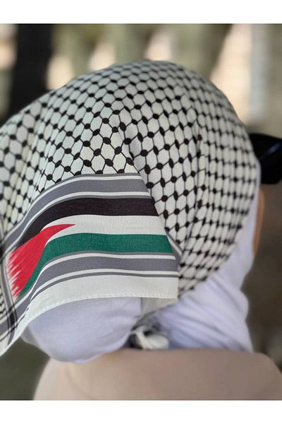 ALDAYER PALESTINE THEMED SCARF 50x50